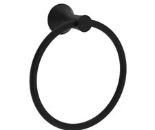 Delta Greydon Wall Mounted Round Closed Towel Ring Matte Black Bathroom Hardware