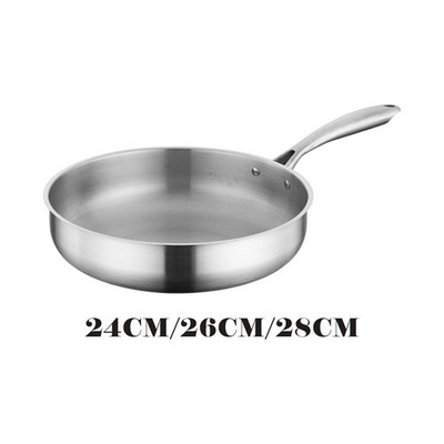 Edelstahl Bratpfanne Bratpfanne Kochgeschirr Kochen Kochtopf Eierpfanne