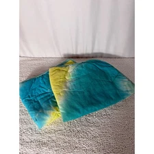 Xhilaration Tie Dye Quilted Pillow Sham Standard Blue Yellow Euro