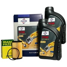 Jaguar F-type 2.0 Litre Service Kit Fuchs Titan GT1 Flex 5 0W20 Oil Mann Filter