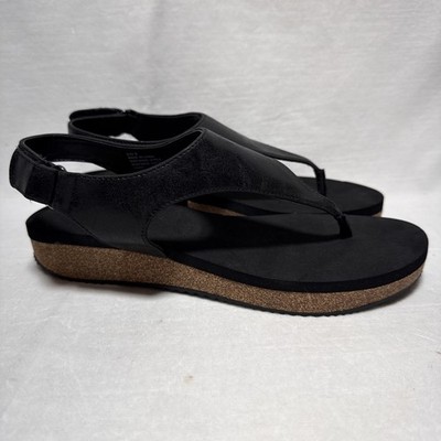 Volatile Ankle Strap T-Strap Flip Flop Sandals Size 9 Black