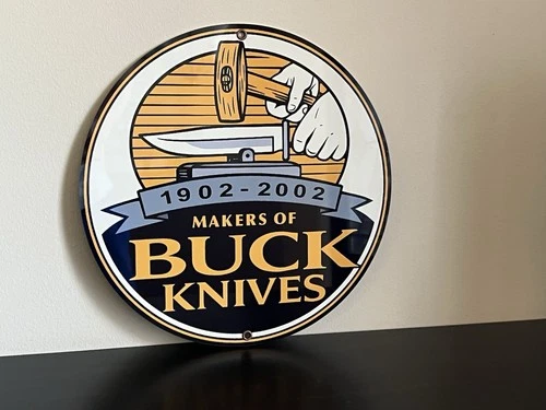 Buck  Knives  Vintage  Style Metal Sign 100th Anniversary