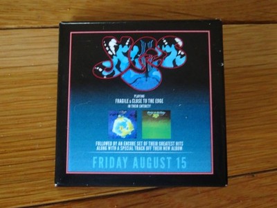 Pin Button The Joint Las Vegas Yes Concert August 15th Fragile & Close to Edge