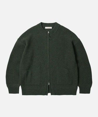 Frizmworks Wool Deck Zip up Cardigan - FOREST GREEN / Men / S~ XL
