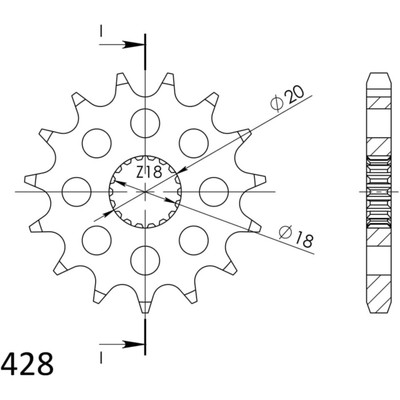 Supersprox Ritzel 428/14Z CST-426:14 langlebiger SCM-435 Stahlqualität für Hyosu