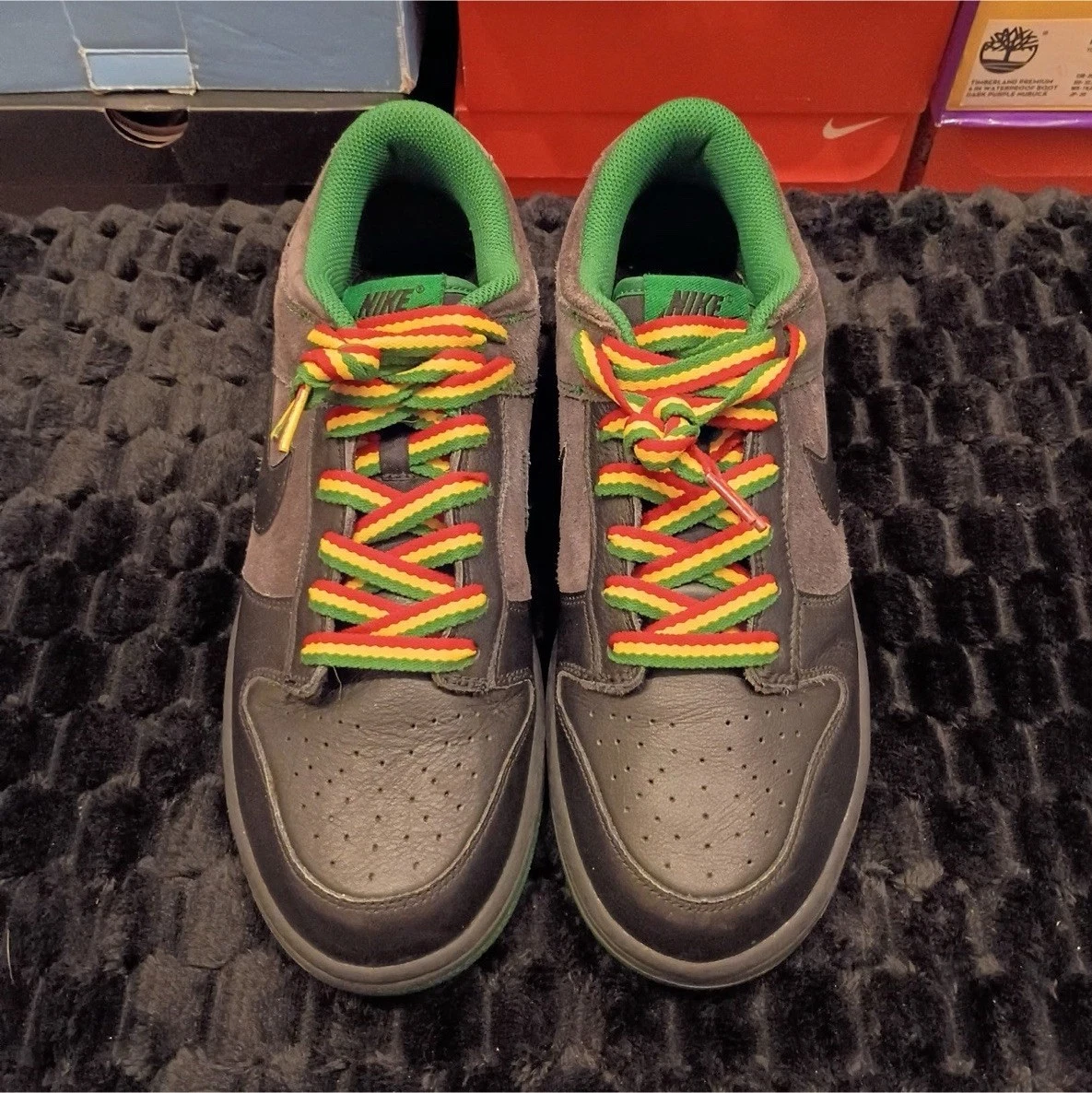 Nike Dunk CL Low Rasta Pack - Black Pine Green for Sale