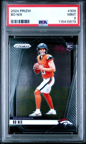 2024 PANINI PRIZM #309 BO NIX ROOKIE RC PSA 9
