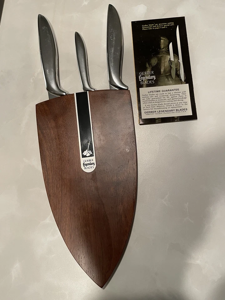 Raro juego de 3 hojas legendarias Gerber tres hermanas Foto 4 de 4