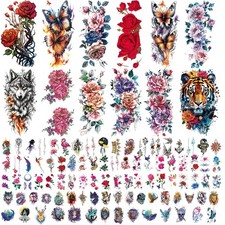 102 Sheets Waterproof Temporary Tattoos Stickers for Adult Large, Butterfly