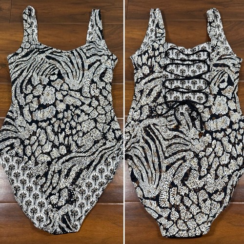 Tommy Bahama Women's Size 14 Playa Brava Lace Back Reversible One Piece Swimsuit