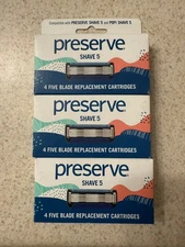 3 packs of 4 Count Shave 5 Replacement Razor Blade Cartridges For Men And Women