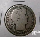 1908 O-SILVER O Barber Half Dollar VERY NICE