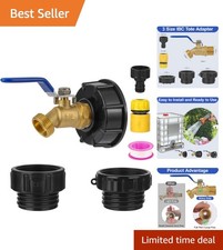 275-330 Gallon IBC Tote Hose Adapter,3-Size IBC Tote Adapter, 2.44" Fine  2 "F...