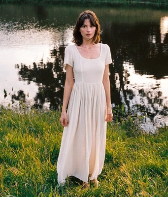 NEW Christy Dawn Eggshell Off White Scarlet Maxi Dress S