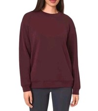 Mondetta Women's Cozy Active Crewneck Pullover, Dark Red XL