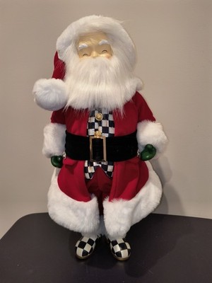 MacKenzie-Childs Holly Jolly Santa.   21 Inches   AWESOME!