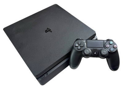Sony Playstation 4 mit Controller - PS4 Slim Spielekonsole Schwarz mit 1TB