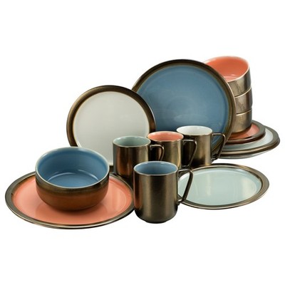 CreaTable 22974 Kombiservice Rustikal Collection für 4 Personen, Steinzeug, mehr