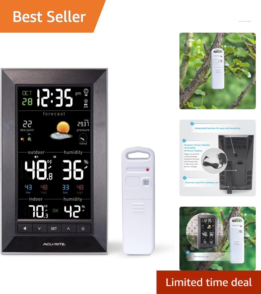 With Indoor/outdoor Monitoring, 24-hour Forecast