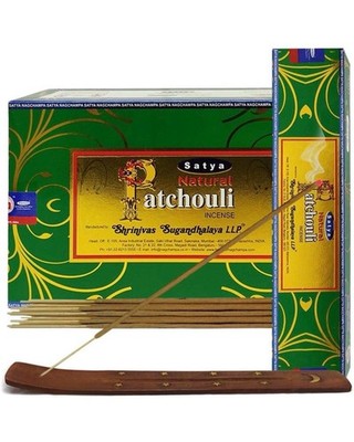 Satya Natural Patchouli Incense 15gm 12 Pack x2 Total 24 Packs
