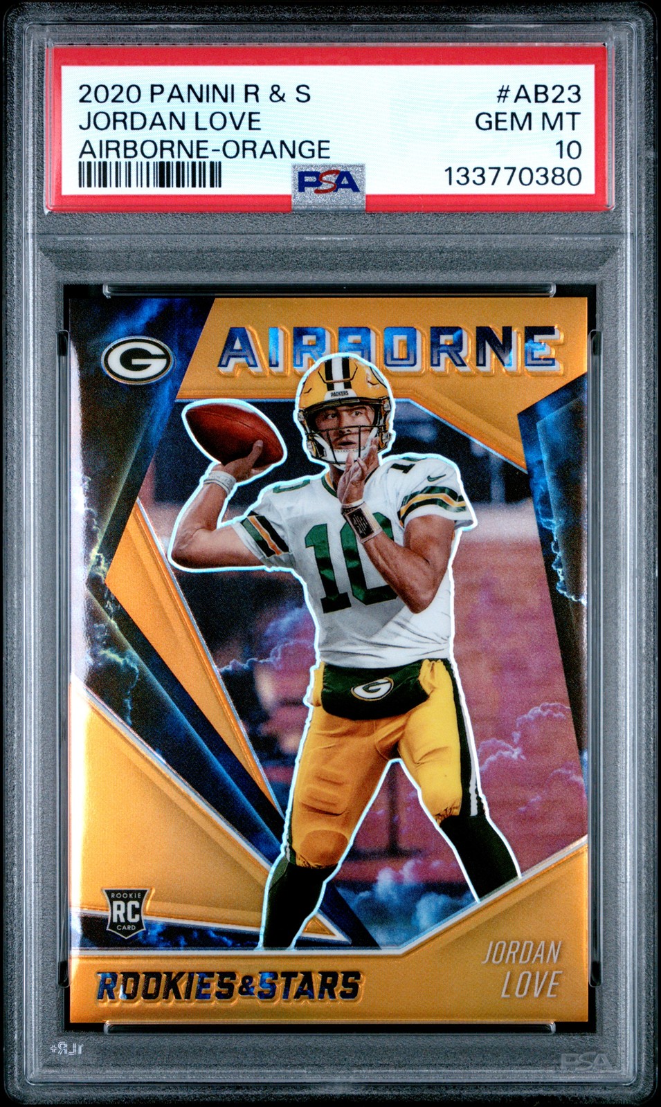 Jordan Love Panini Rookies & Stars Airborne #AB23 Orange