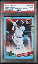 2023 Panini Donruss Optic Rated Prospect Signatures James Wood /35 Psa9