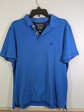 Nautica Performance Deck Fit Polo Shirt Mens Size M Classic Fit Blue