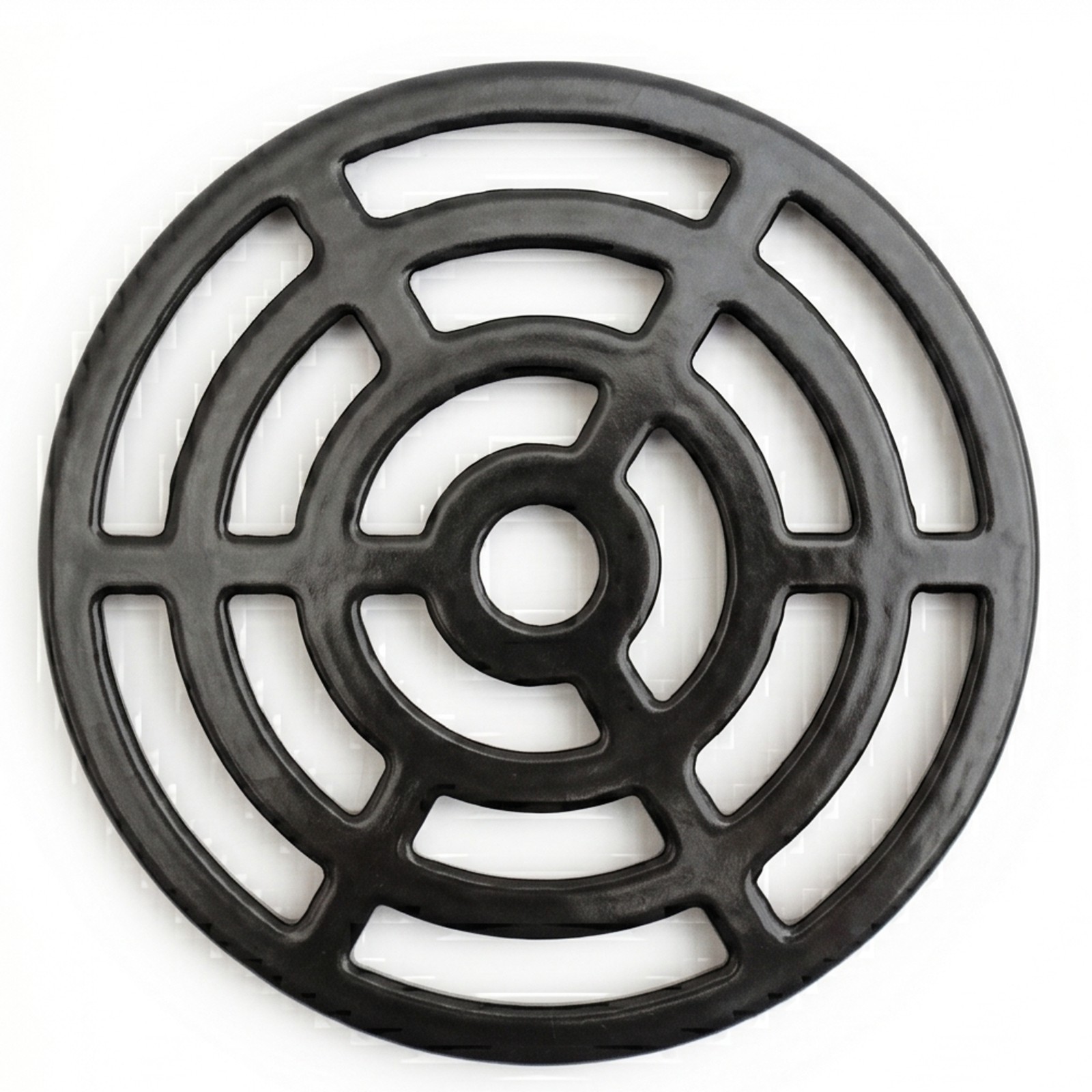 ROUND 6"" INCH 150mm METAL DRAIN COVER GULLY GRID GRATE LID CAP LEAF PLATE BLACK