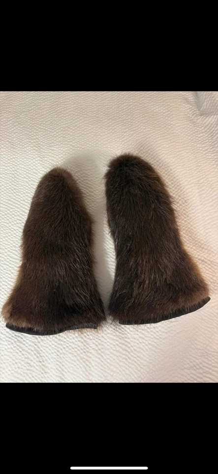 Guantes de piel Real Beaver con forro de lana merino Foto 2 de 2