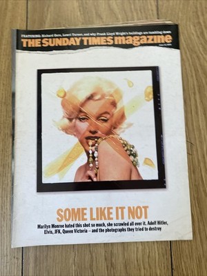 The Sunday Times Magazine 2005 Marilyn Monroe Bert stern Cover Rare Richard Gere
