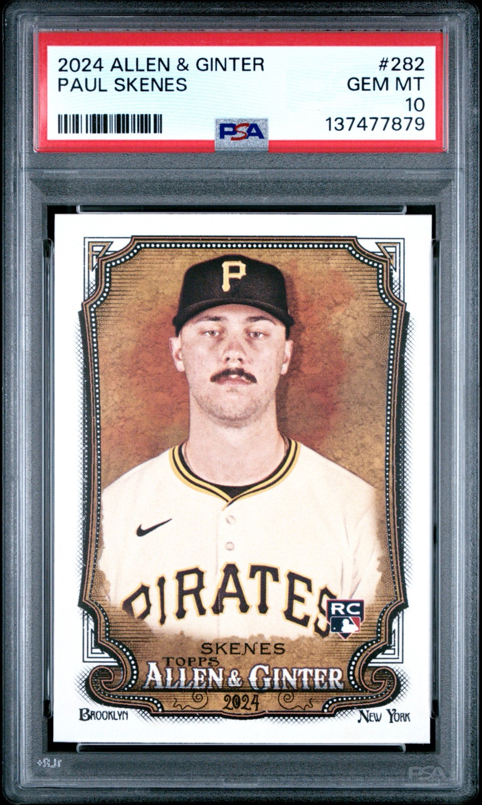2024 TOPPS ALLEN & GINTER 282 PAUL SKENES PSA 10 ROOKIE