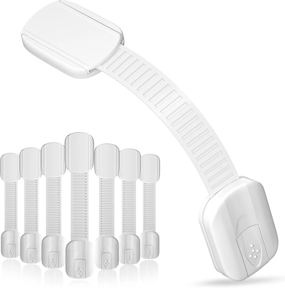 Cerraduras de gabinete de seguridad para niños Yolay - Paquete de 12 soluciones multiusos a prueba de bebés Foto 3 de 4