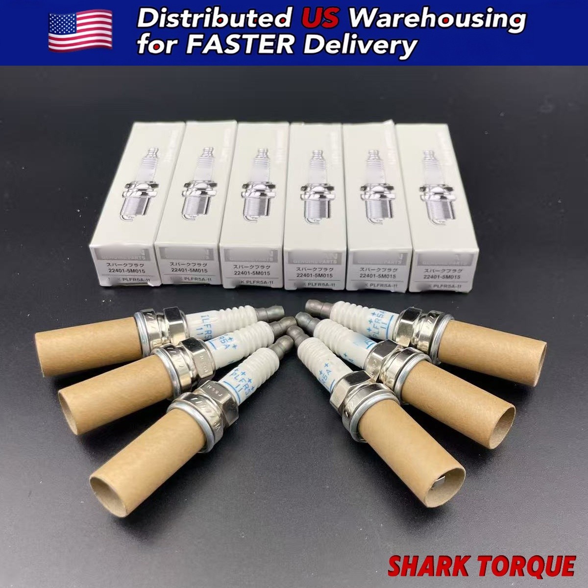6PCS NGK Laser Iridium Spark Plug PLFR5A11 22401-5M015 FOR VQ35 VQ40 3.5L 4.0