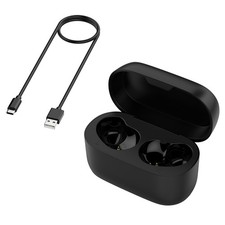 Black Charging Storage Box Charging Case with Cable For Jabra Elite 75T Headset
