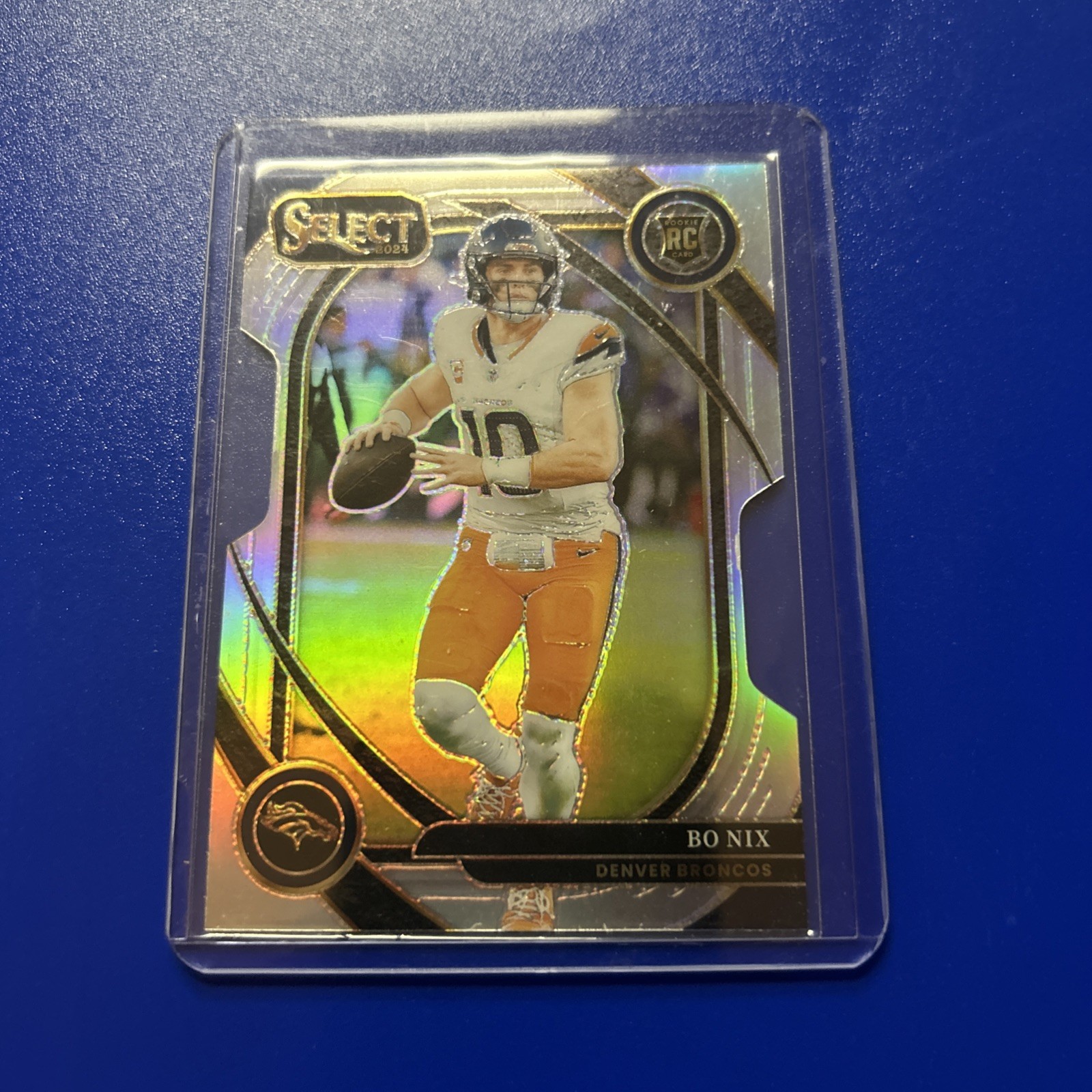 2024 Panini Select - Club Level Bo Nix #221 Silver Prizm Die-Cut (RC)