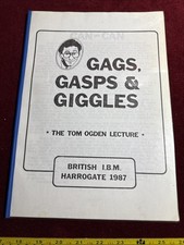 Gags, Gasps & Giggles-The Tom Ogden Lecture-VNTG 1987 RARE close-up&Parlor Magic