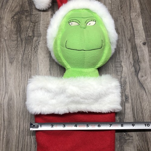 1998 Dr. Seuss The Grinch Hallmark Plush 3D Christmas Holiday Stocking - Picture 11 of 11