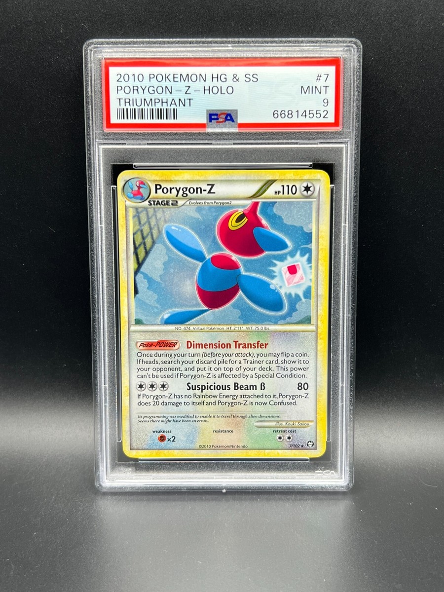 ＊ユウ＊ Pokemon PSA 9 MINT Porygon-Z 7/102 HGSS Triumphant Holofoil