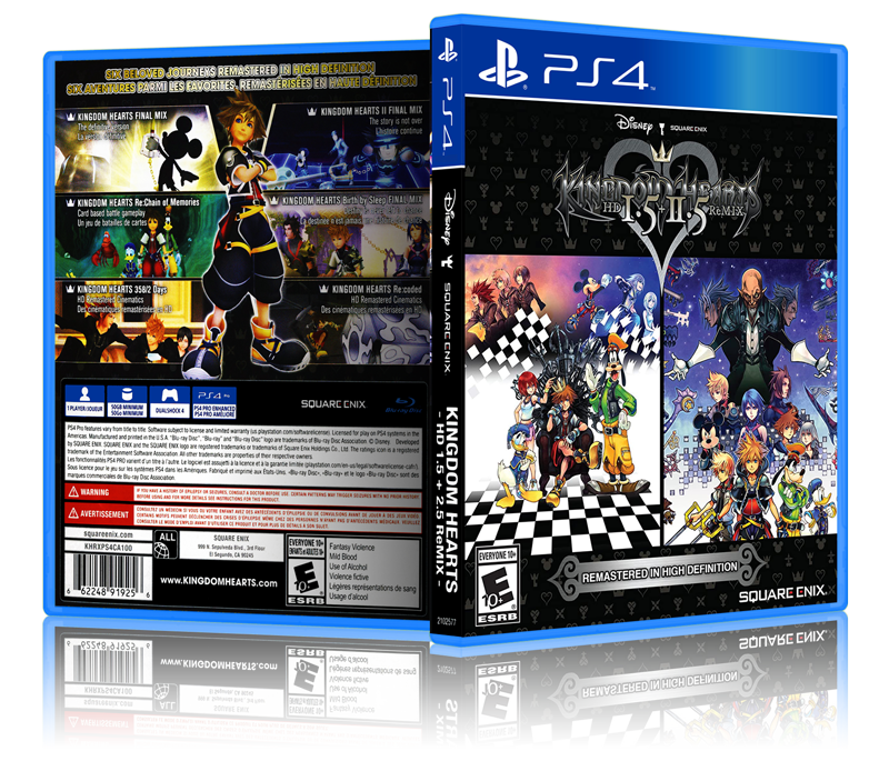 PS4用カバー キングダムハーツ Kingdom Hearts: HD 1.5 + 2.5 ReMIX - Replacement PS4 Cover and