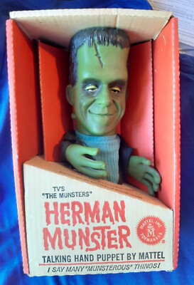 VINTAGE MATTEL 1964 HERMAN MUNSTER THE MUNSTERS TALKING PUPPET NON