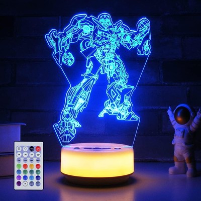 Robot Night Light Atmosphere LED  Visual Kids or Adults Décor Multicolor Robot