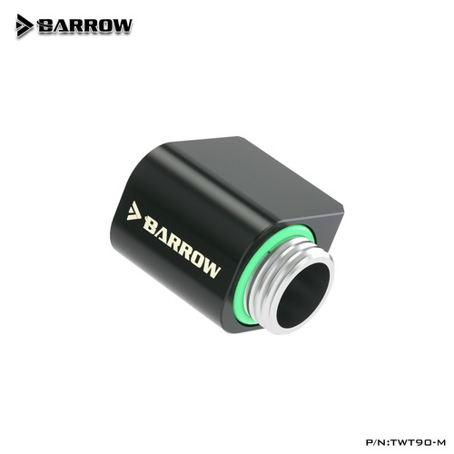 Barrow G1/4" Mini 90 Degree Rotary Connector 21MM Elbow Adapter Male to Female - Afbeelding 2 van 11