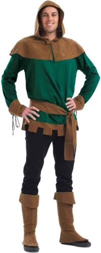 Mens Robin Hood Costume Adult Prince of Thieves Outlaw Archer Halloween M L XL - Picture 1 of 4