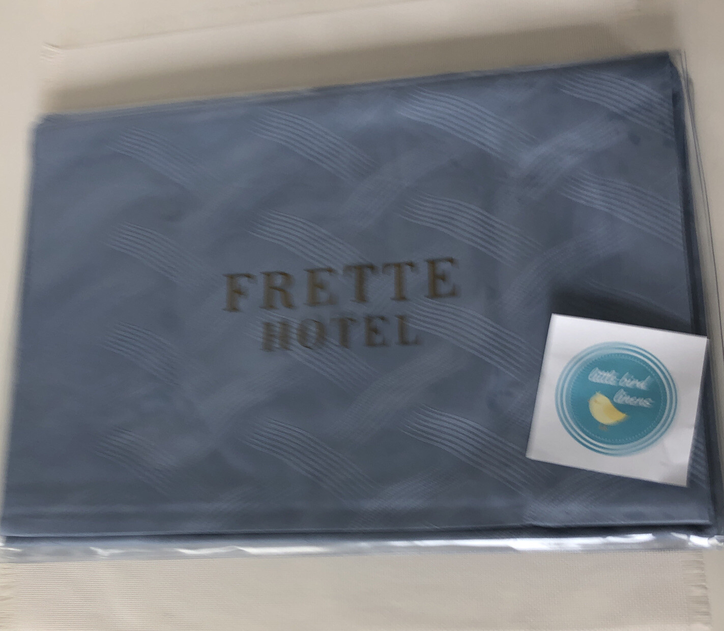 FRETTE Hotel Collection 2x Standard Pillowcases ITALY Pair Blue 100