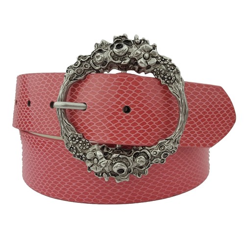 Black Womens Belt Animal Print Leather with Arrow Head  display picture 1