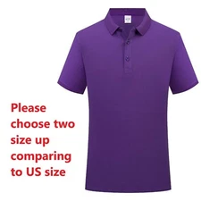 Mens Casual Soft Cotton Polo T Shirt Dri-Fit Jersey Short Sleeve for Sports Golf