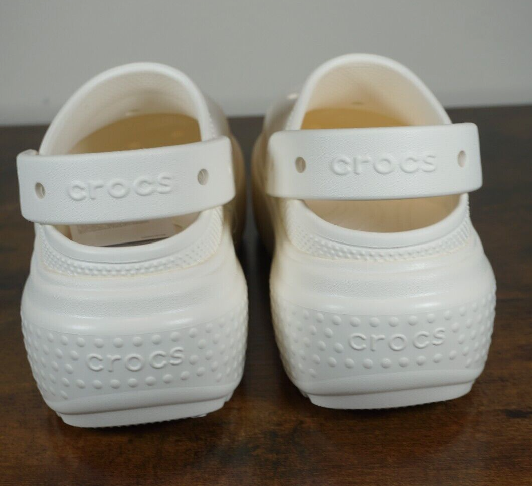 CROCS Women STOMP CLOG 209347-0WV White Chalk Platform Lift  display picture 1