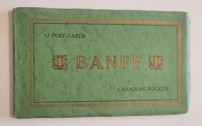 Schönes altes unbenutztes Postkartenalbum Banff Canadian Rockies Pacific Railway W3