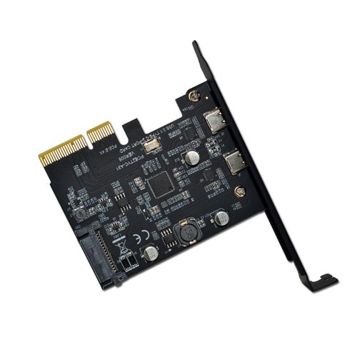 2x USB 3.1 PCI for Express Adapter Card PCI-E 4X to Dual Type-C USB3.1 10Gbps PC - Afbeelding 6 van 8
