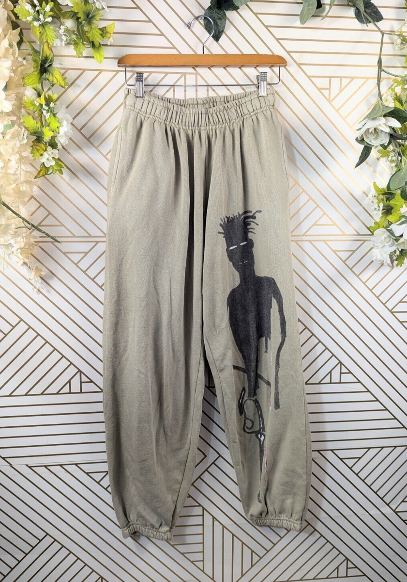 Jean Michel Basquiat Men's Joggers Sweatpants New York Brown Tan Size Small  | eBay